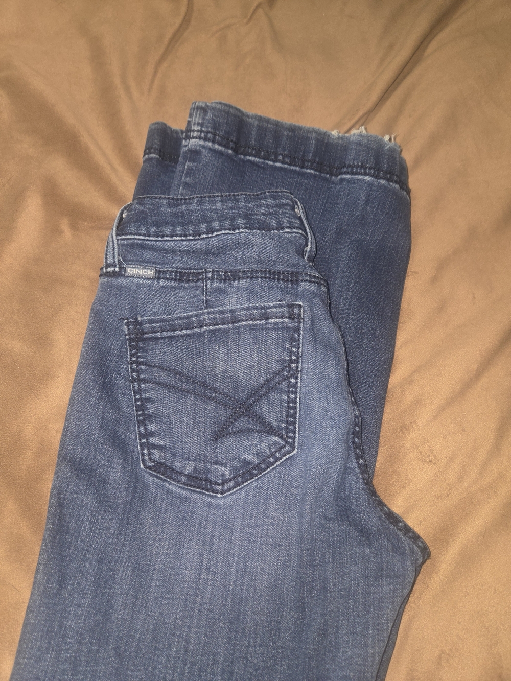 Cinch Women's Dark Blue Bootcut Jeans with Pocket Stitching